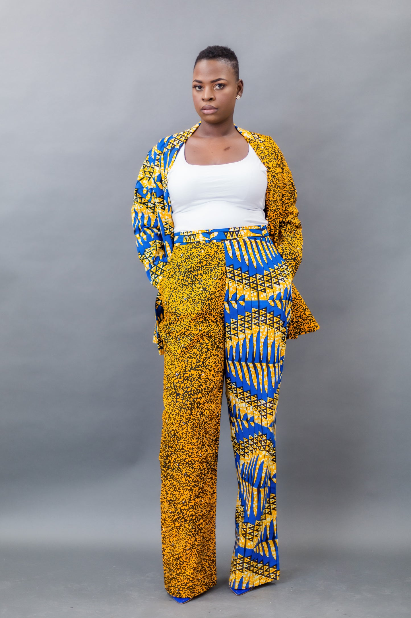 Ankara Half N Half Pantsuit