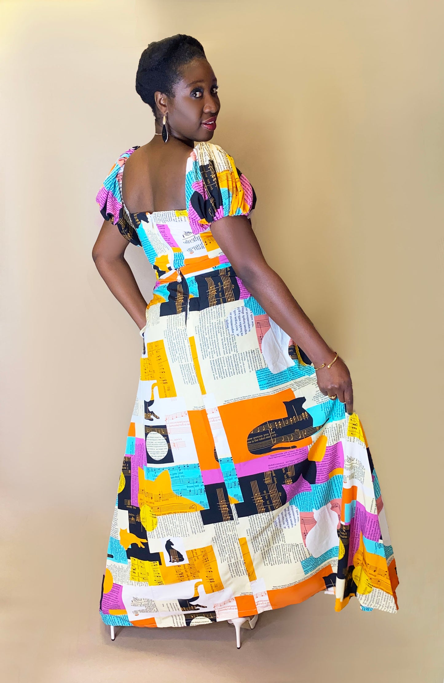 Graphic Print Skirt + Top Set