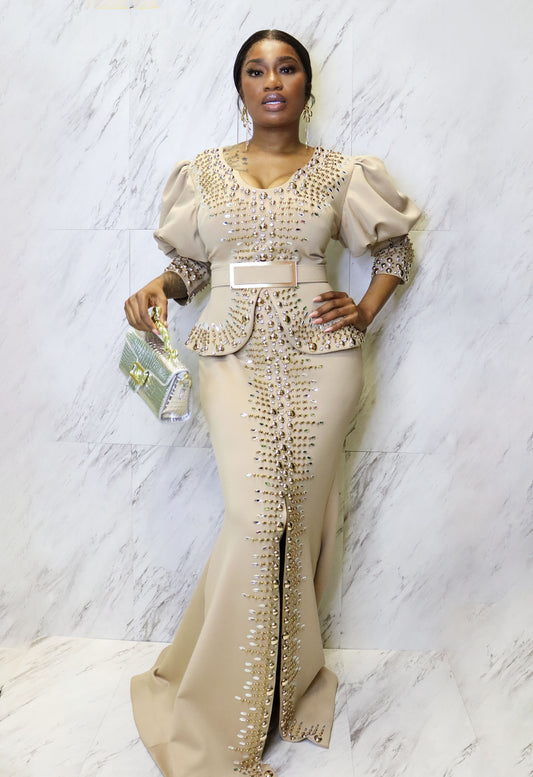 Formal Wear Mermaid Studded Gown