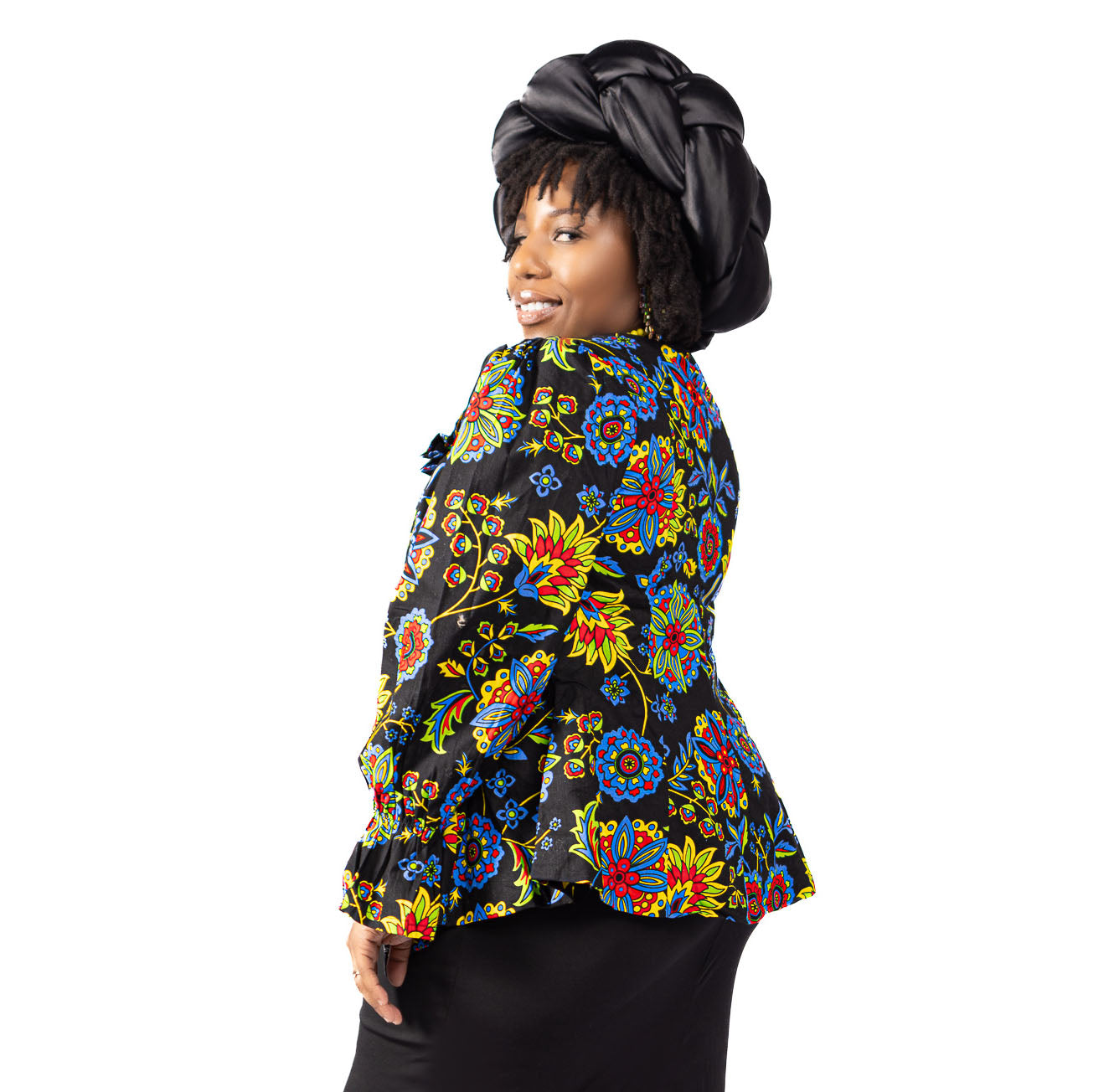 Ankara Zip-Up Blouse