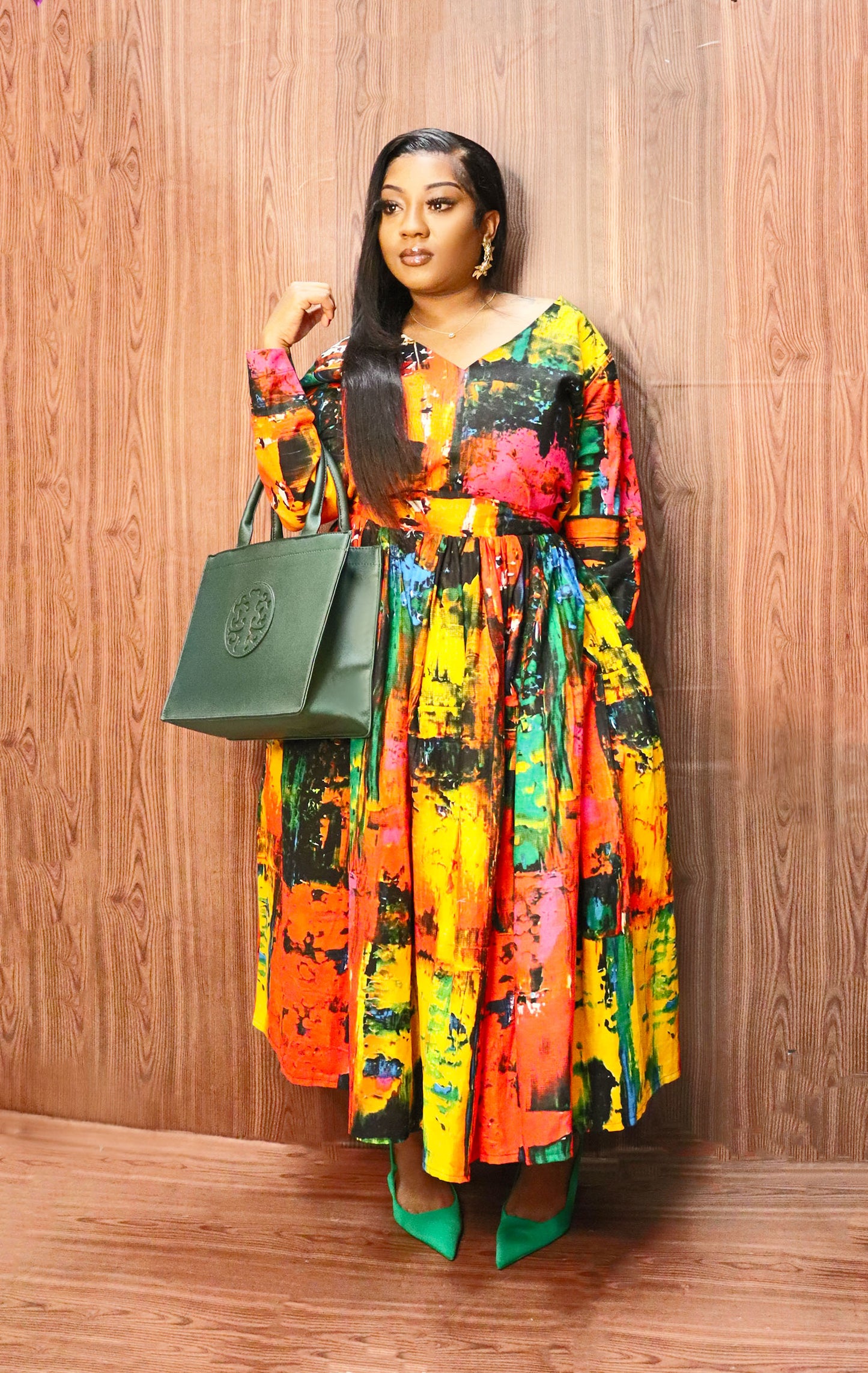 Ankara Crop Top + Skirt Set