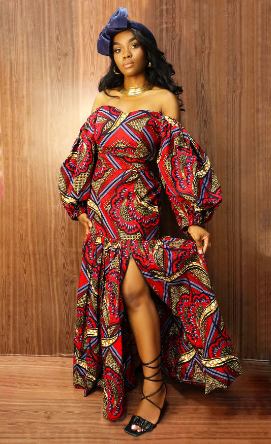 Ankara Sweetheart Top + Mermaid Skirt Set