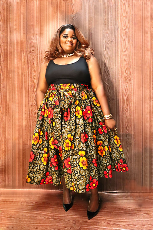Ankara Print Wrap Skirt