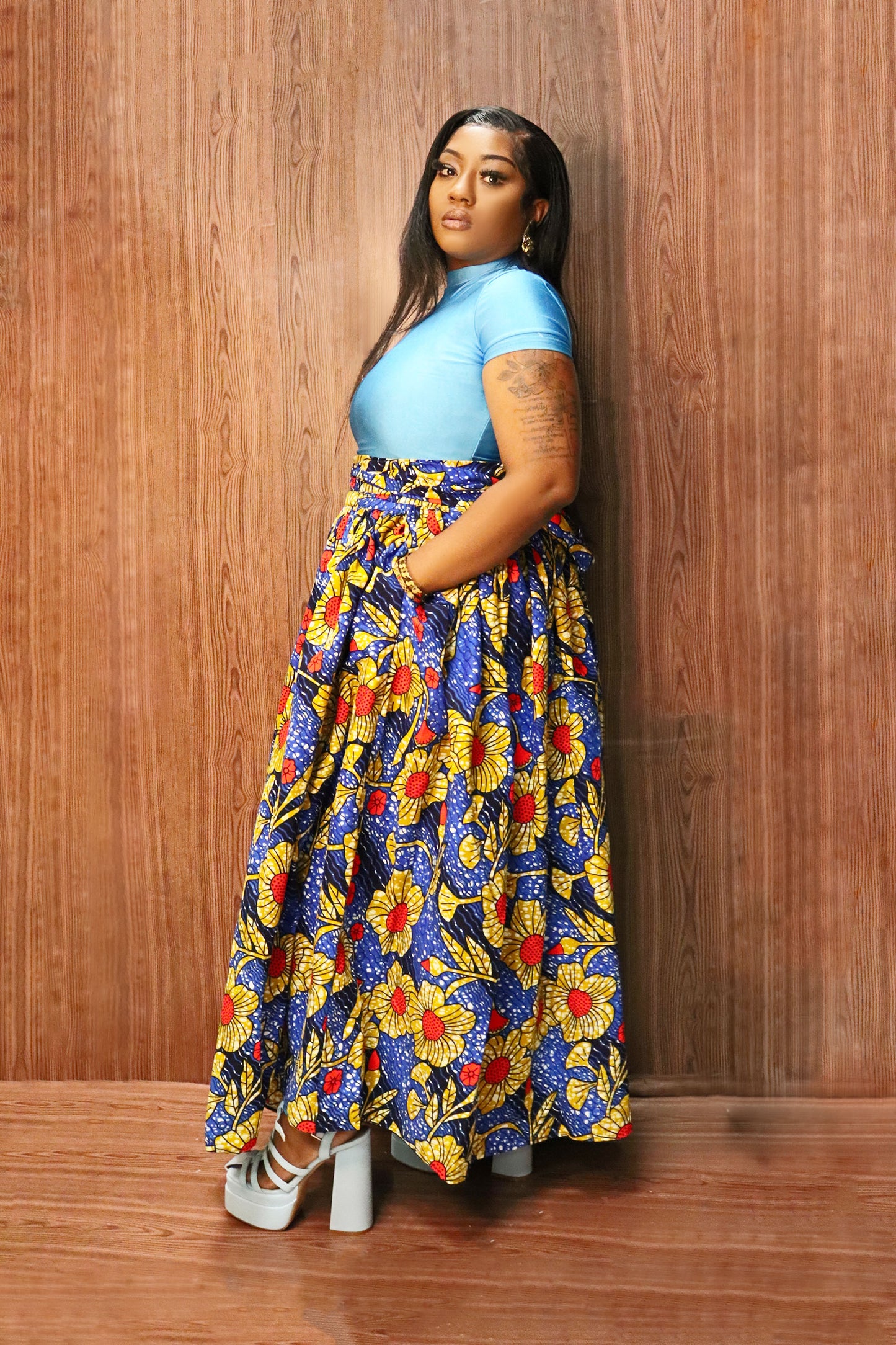 Ankara Print Wrap Skirt