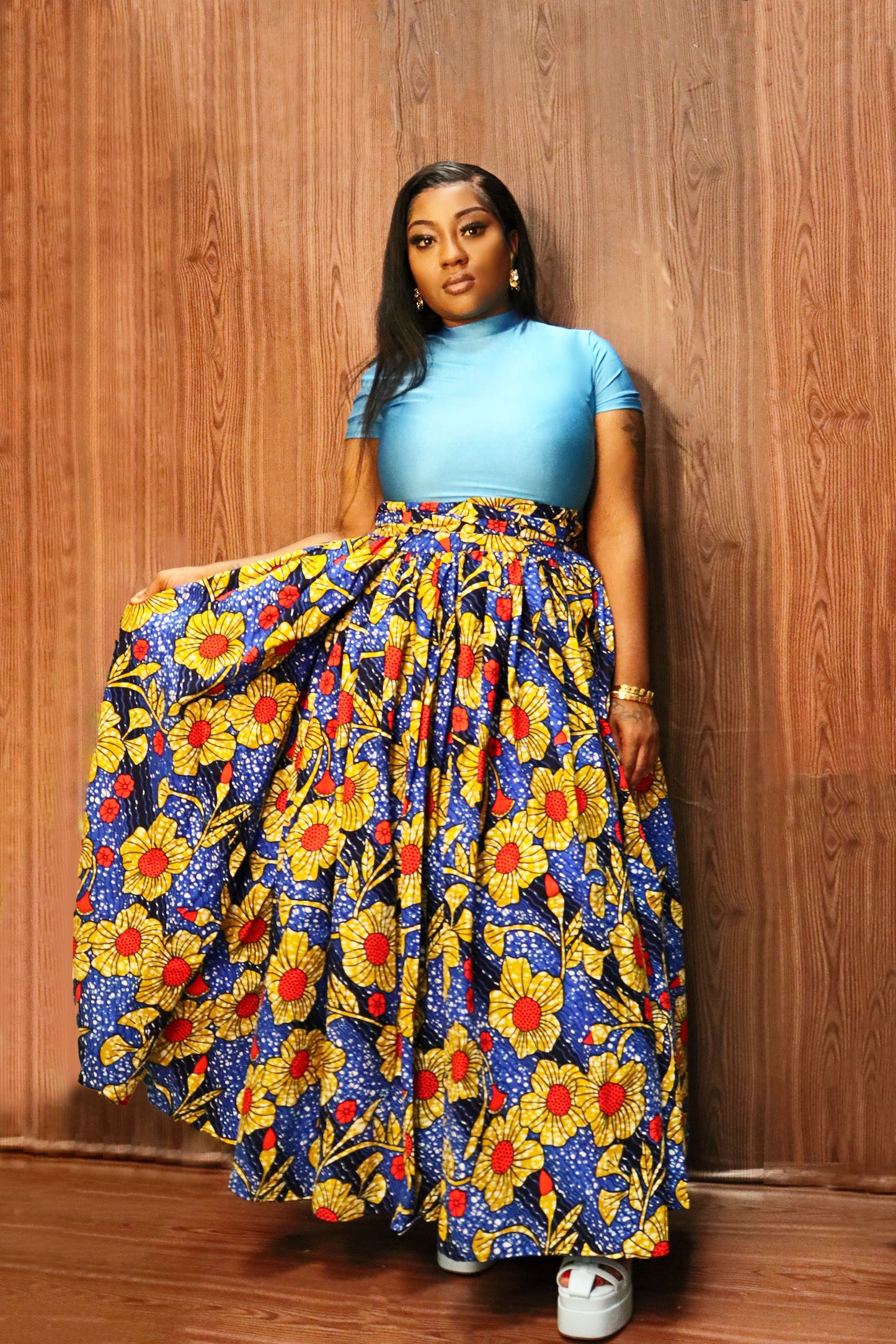 Ankara Print Wrap Skirt