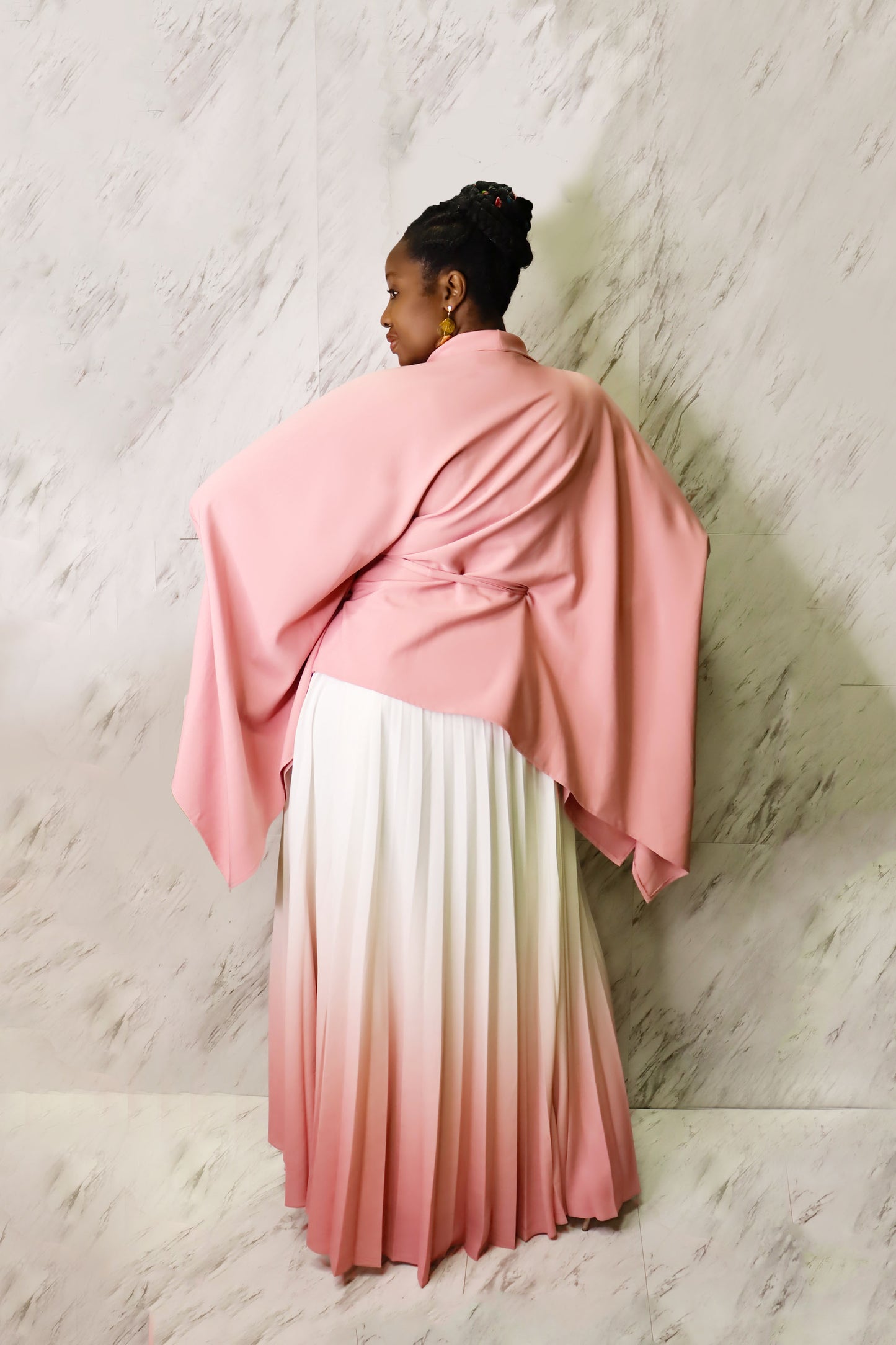 Pleated Skirt + Cardigan Clothing Set