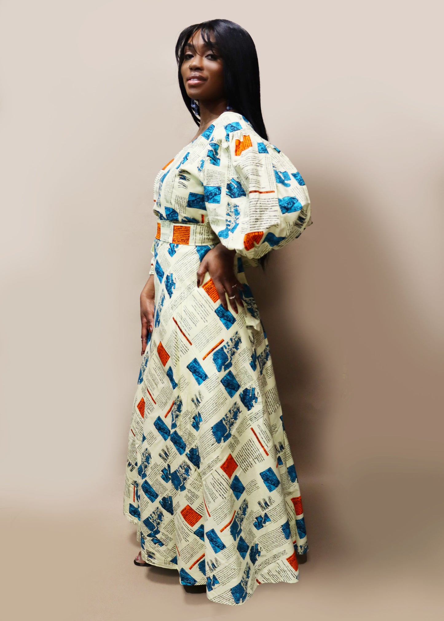 Ankara Print Wrap-Skirt + Top Set