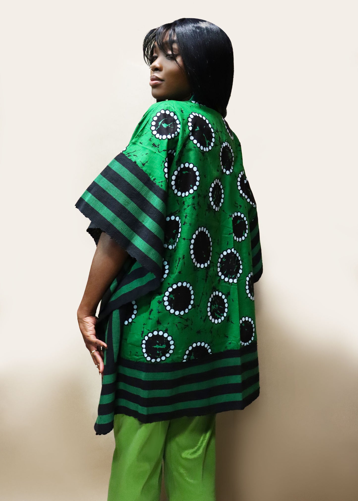 Aso-oké Kimono W/ Print