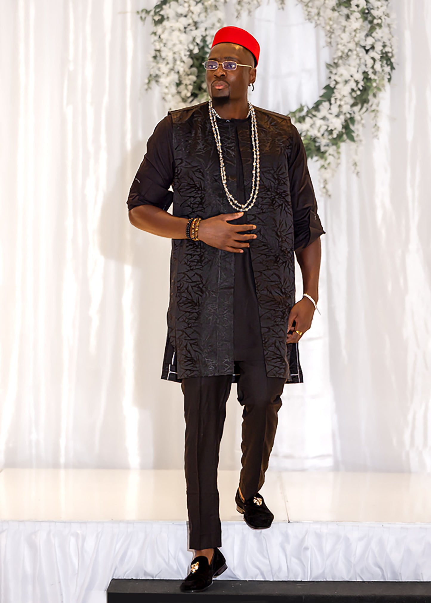 Black 3-Piece Men's Native Wear Suit