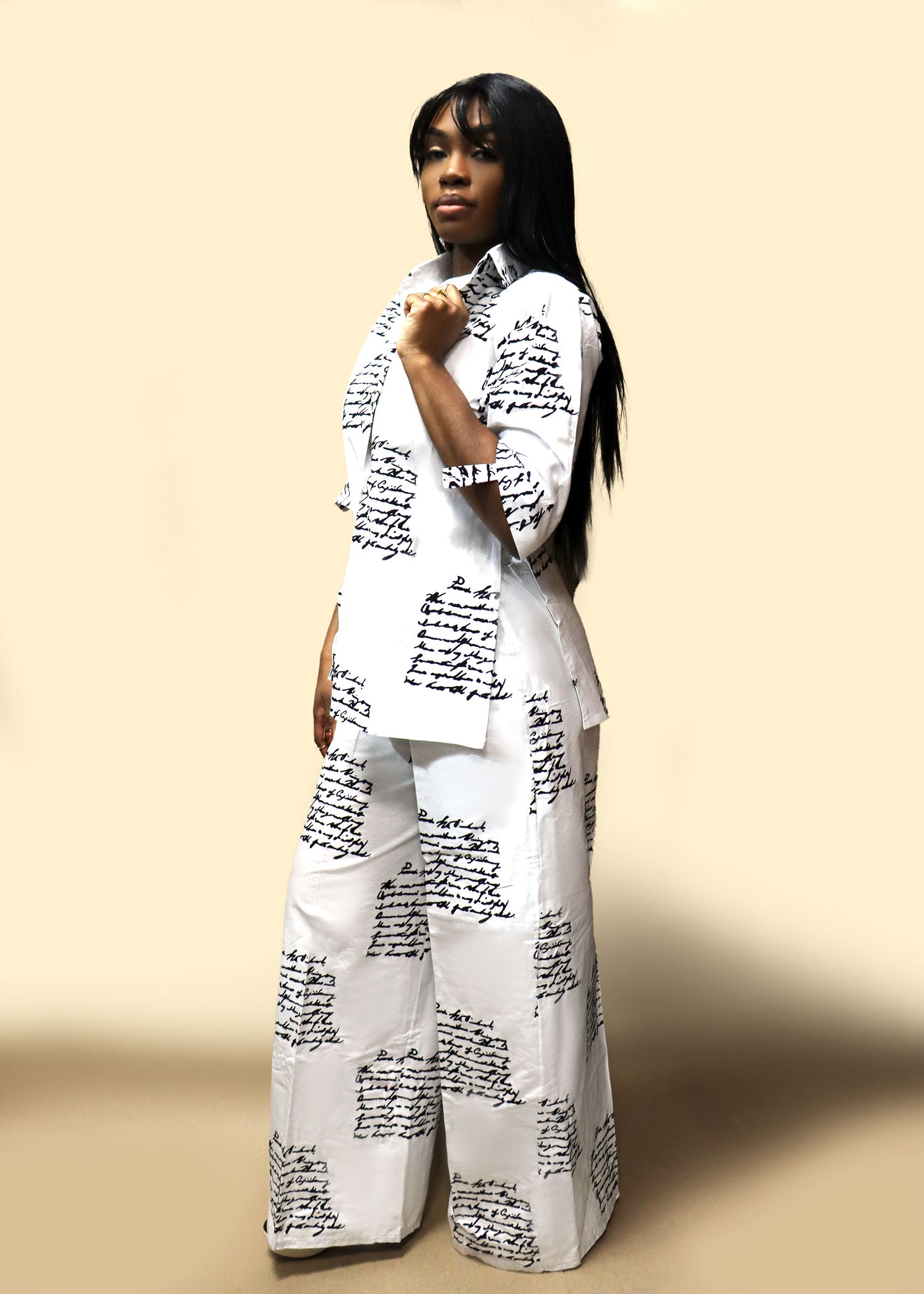 Graphic Print Women's Pantsuit