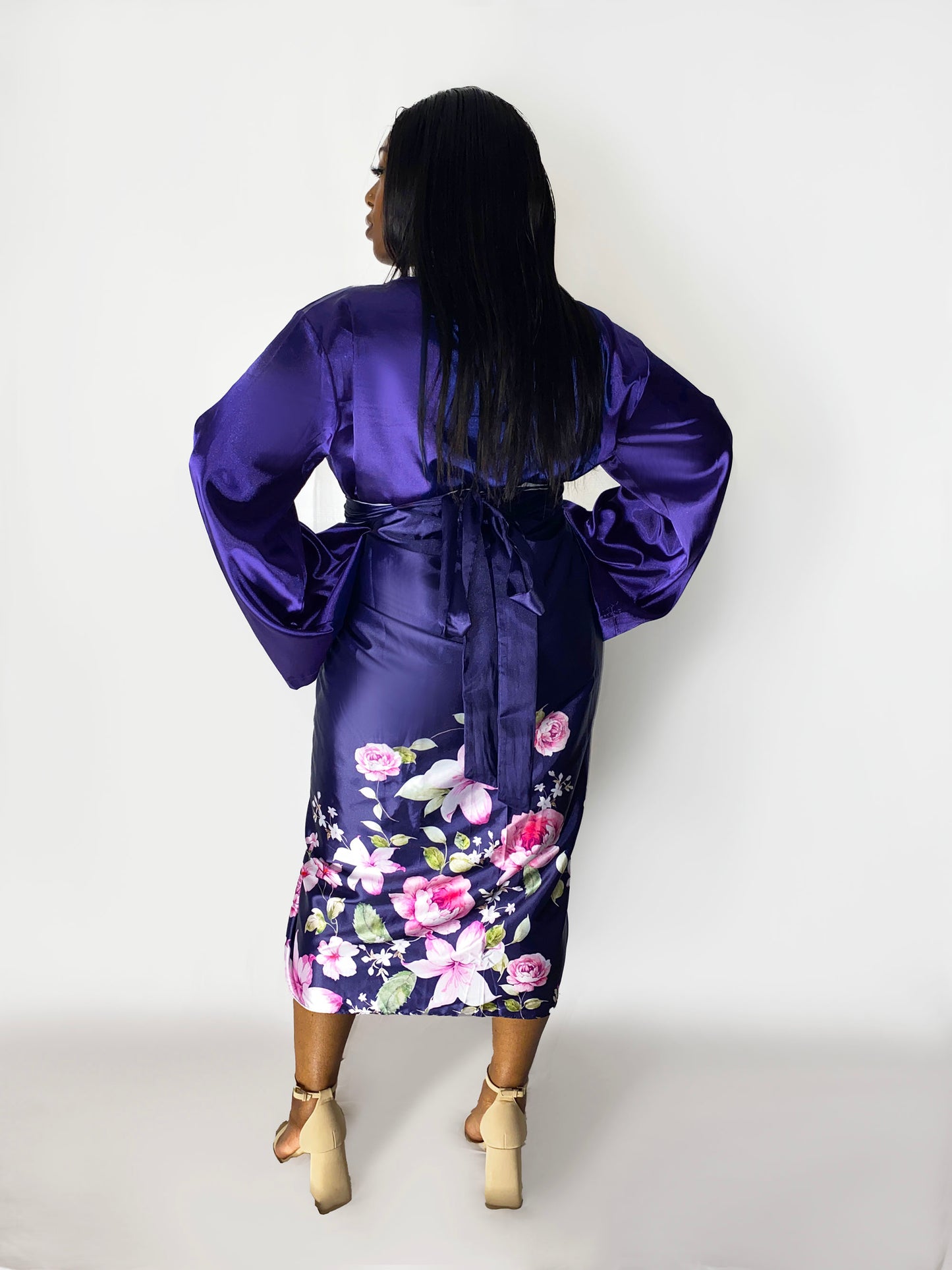 Silk Graphic Print Wrap-Skirt Set
