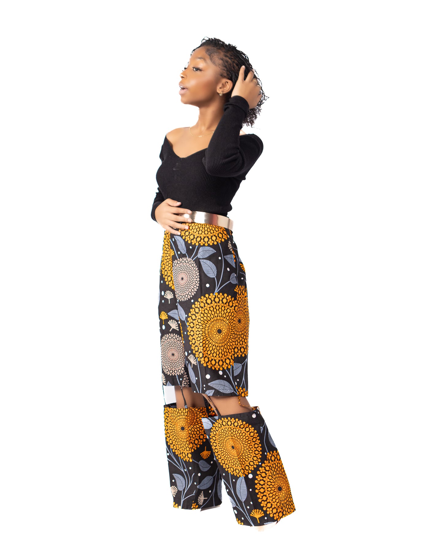 Ankara Print Cut-Out Design Pants