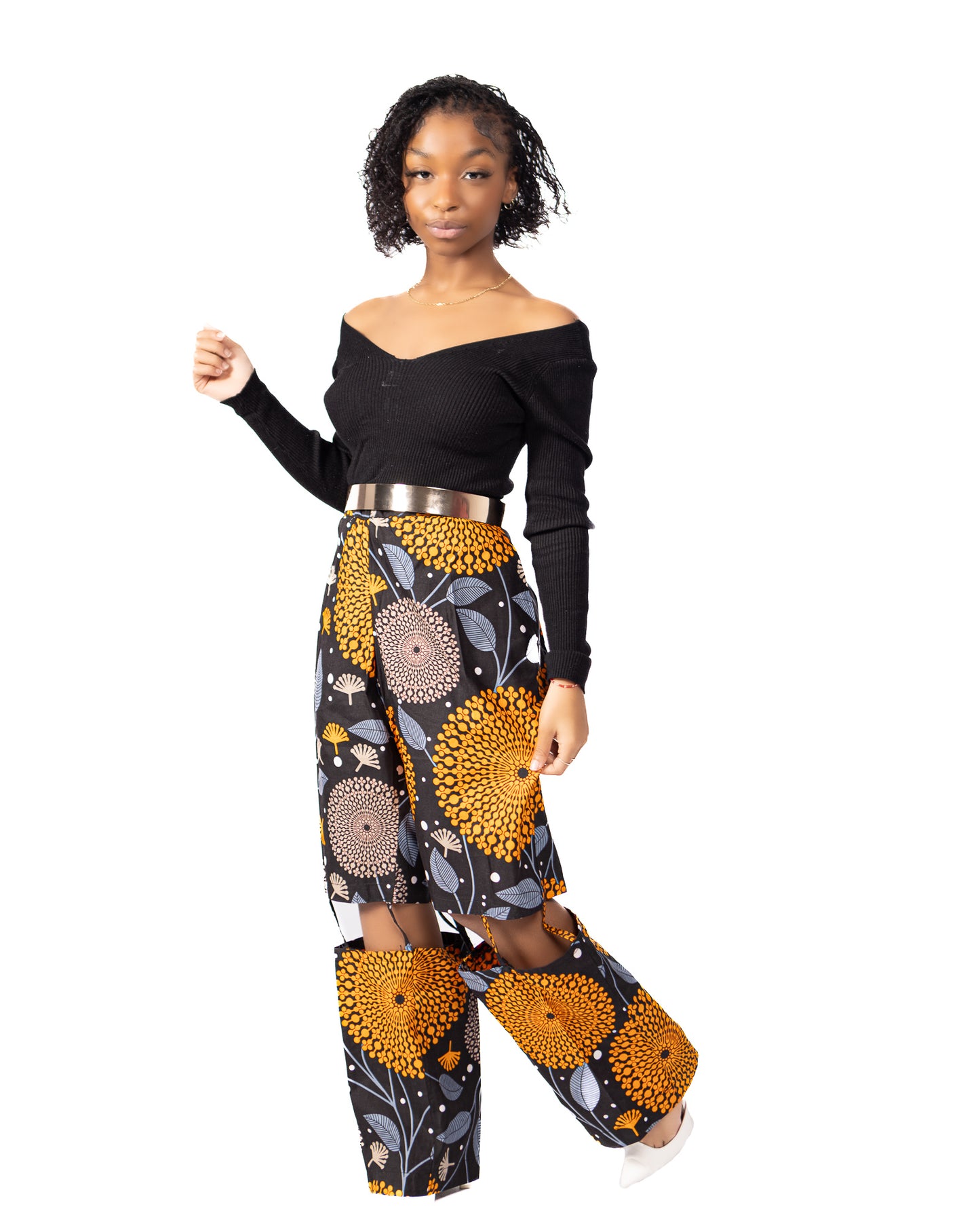Ankara Print Cut-Out Design Pants