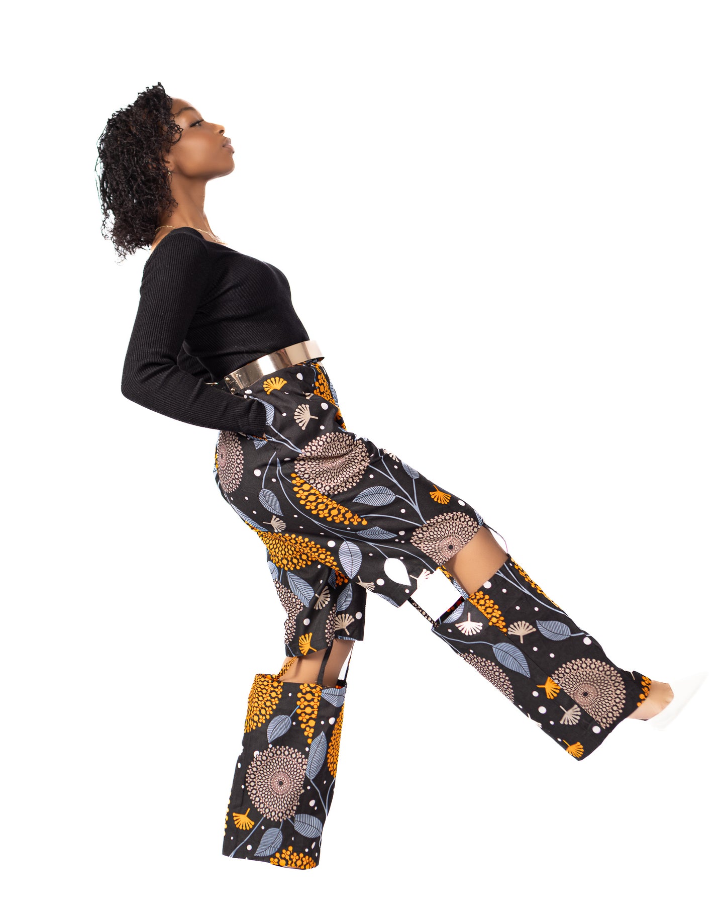 Ankara Print Cut-Out Design Pants