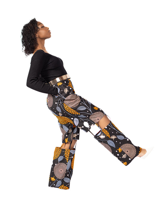 Ankara Print Cut-Out Design Pants