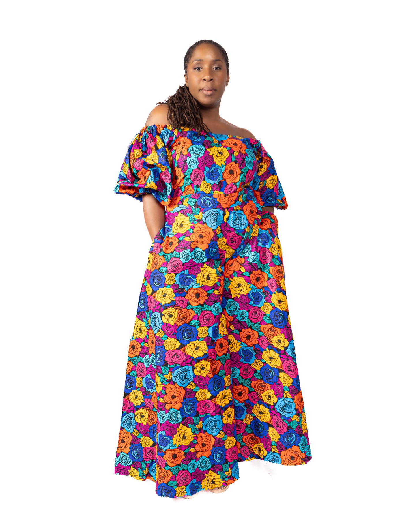 Ankara Print Wide-Leg Jumpsuit