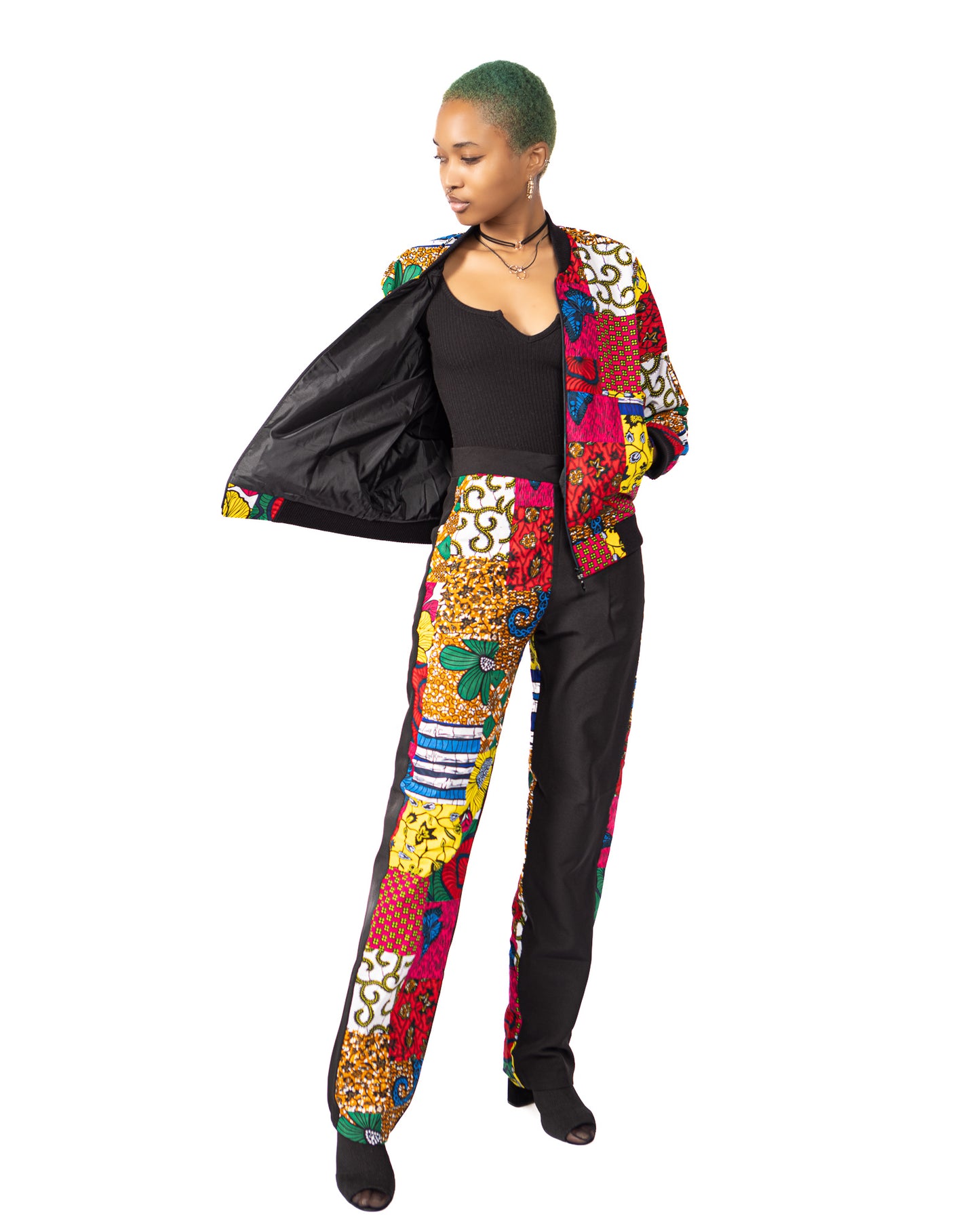 Half N Half Ankara Straight Pants