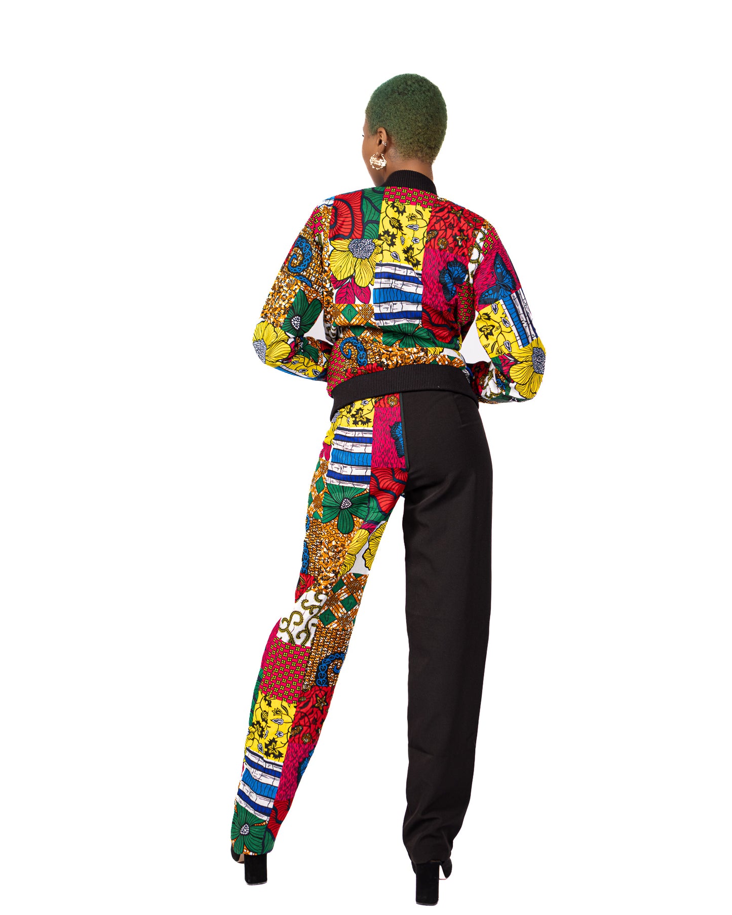 Half N Half Ankara Straight Pants