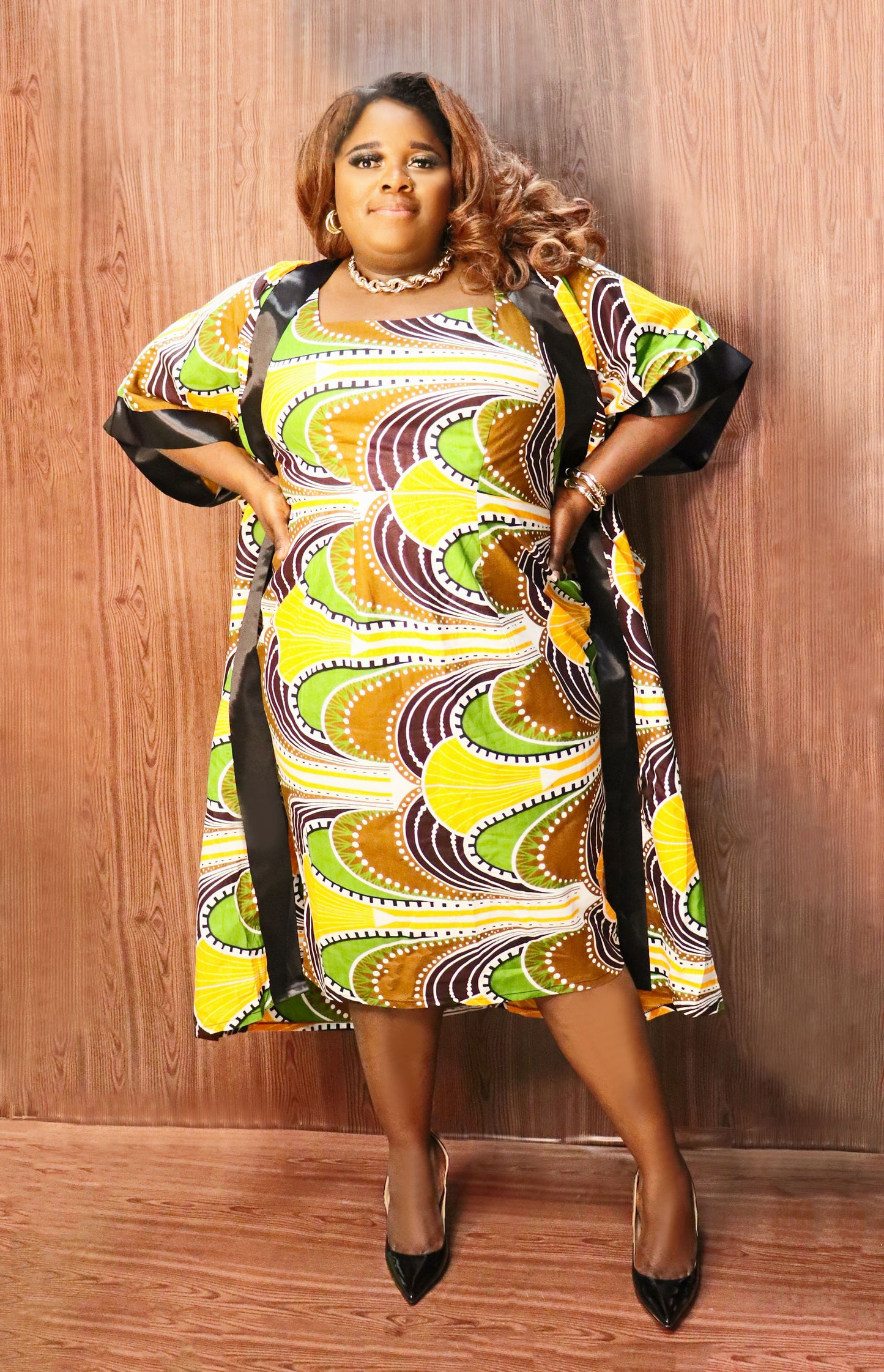 Swit Bak Ankara Kimono Set