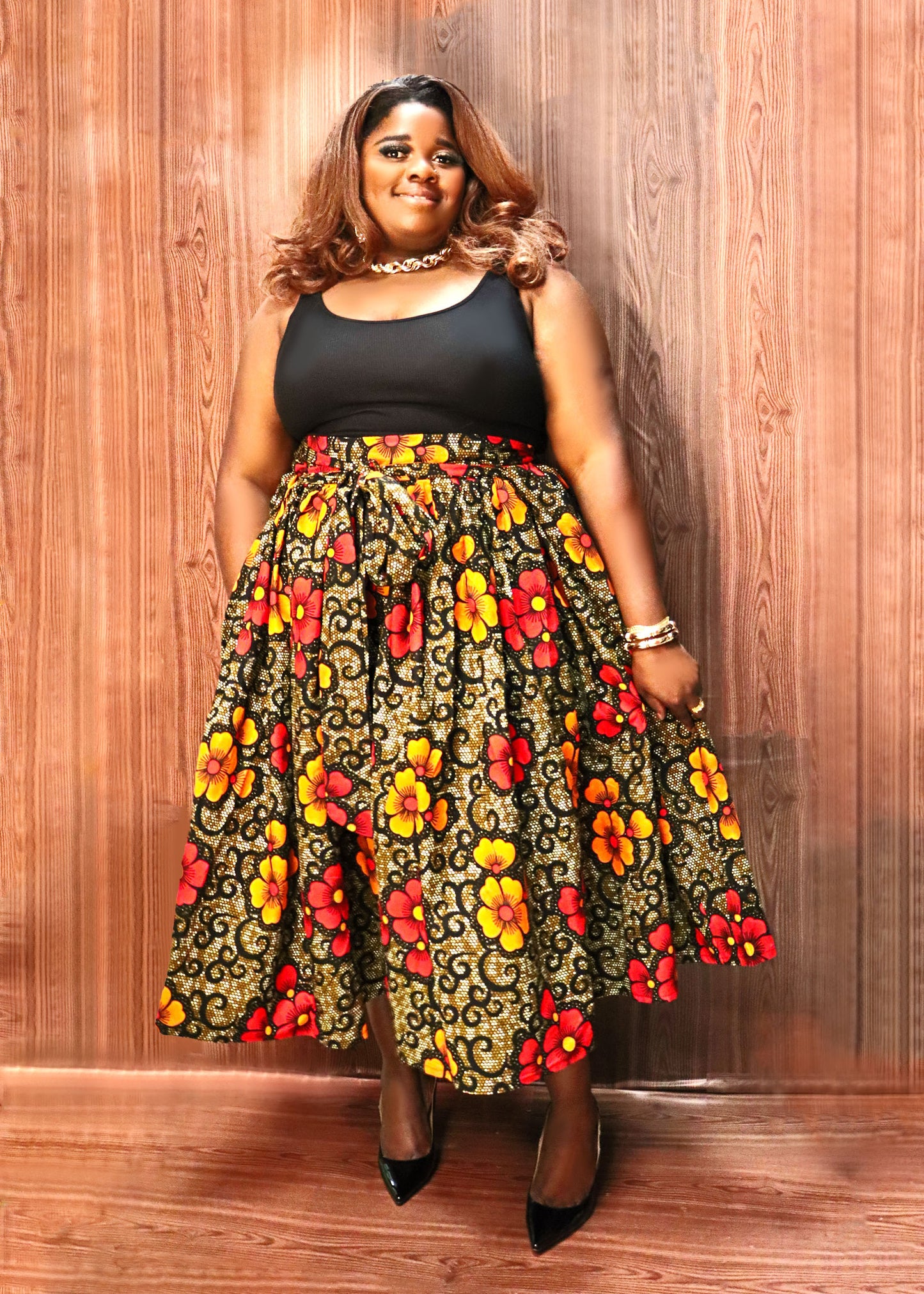 Ankara Print Wrap Skirt