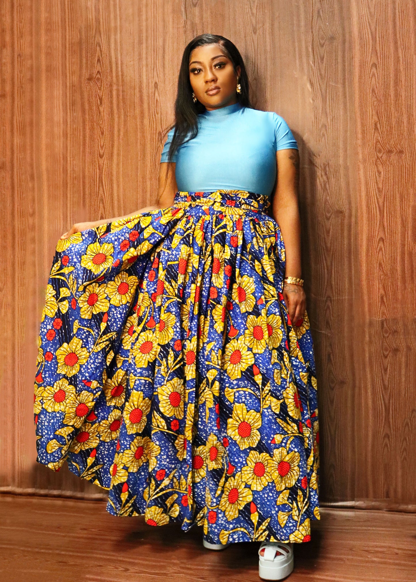 Ankara Print Wrap Skirt