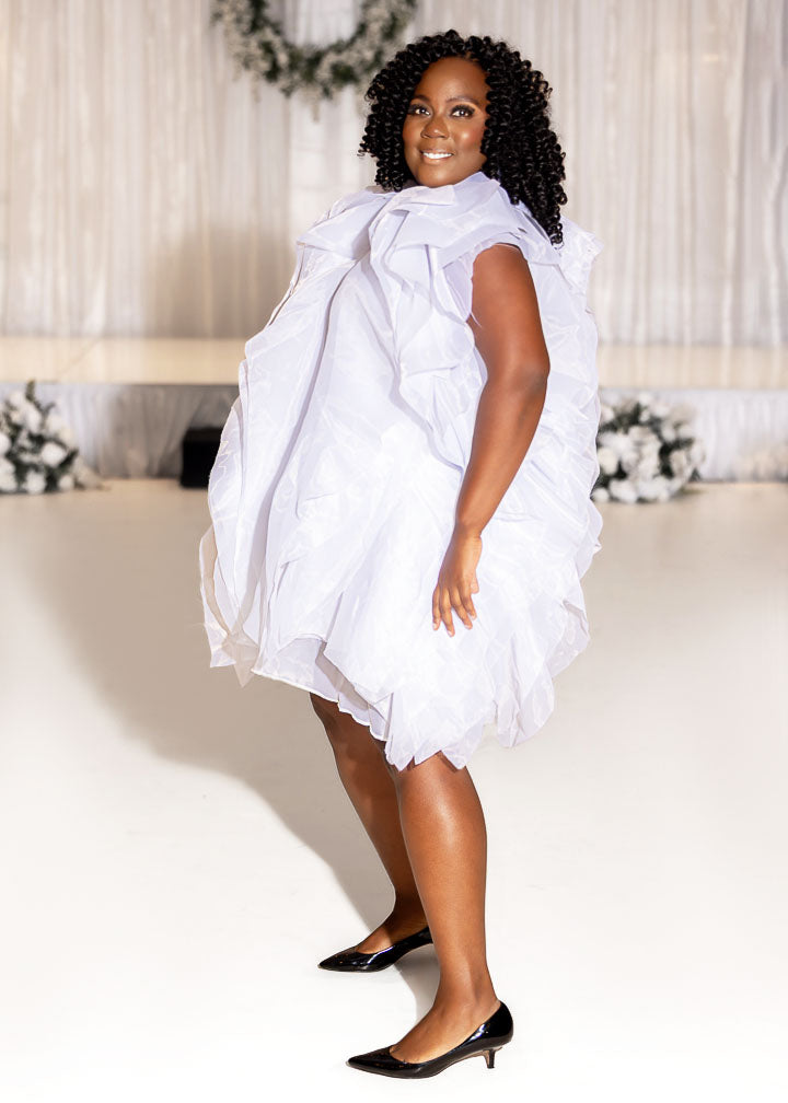 Ruffled Tulle Statement Tent Dress (Short)
