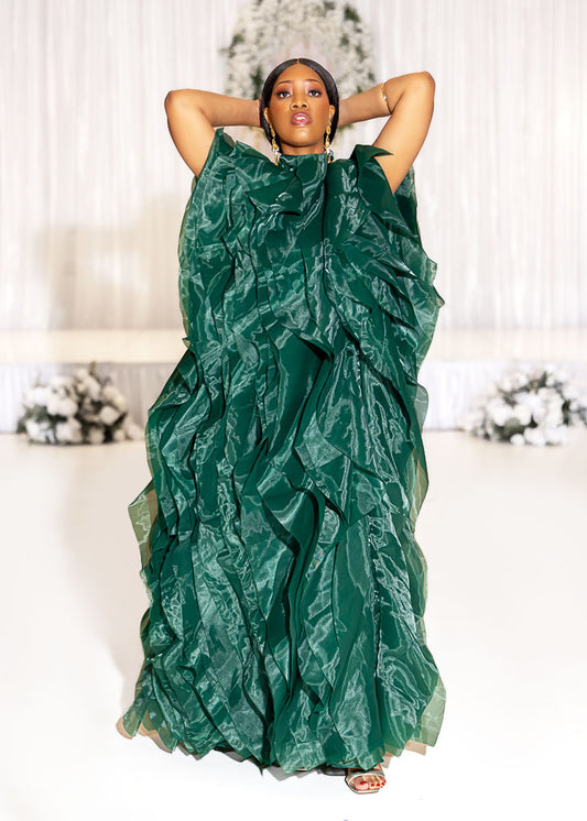 Ruffled Tulle Statement Tent Dress (Long)