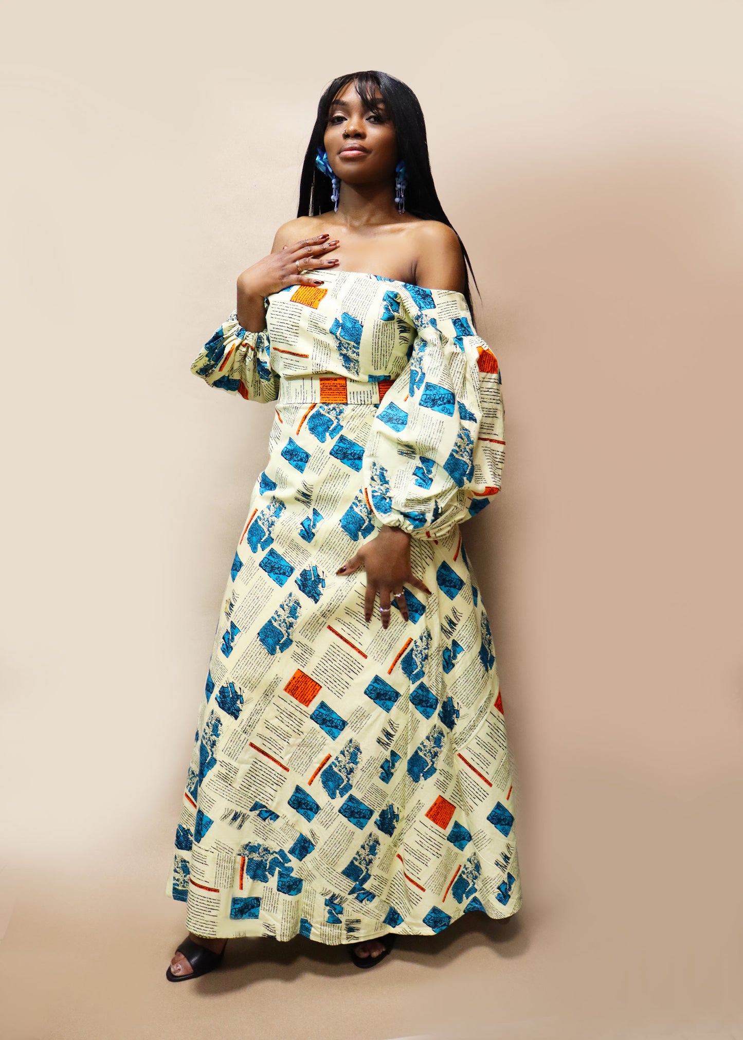 Ankara Print Wrap-Skirt + Top Set