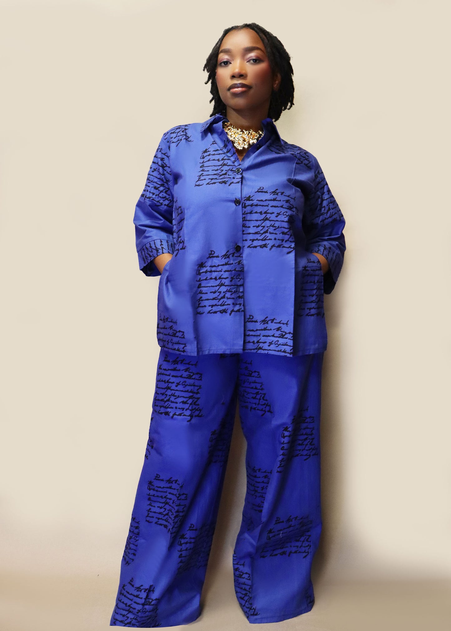 Graphic Print Women's Pantsuit